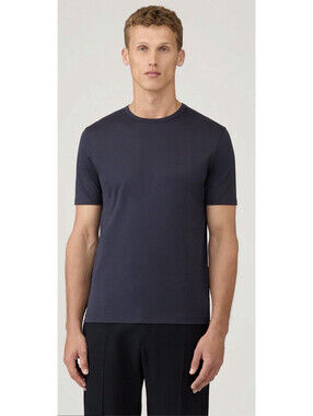 Sunspel Classic T-shirt Crew Neck Navy Blue Men's Medium